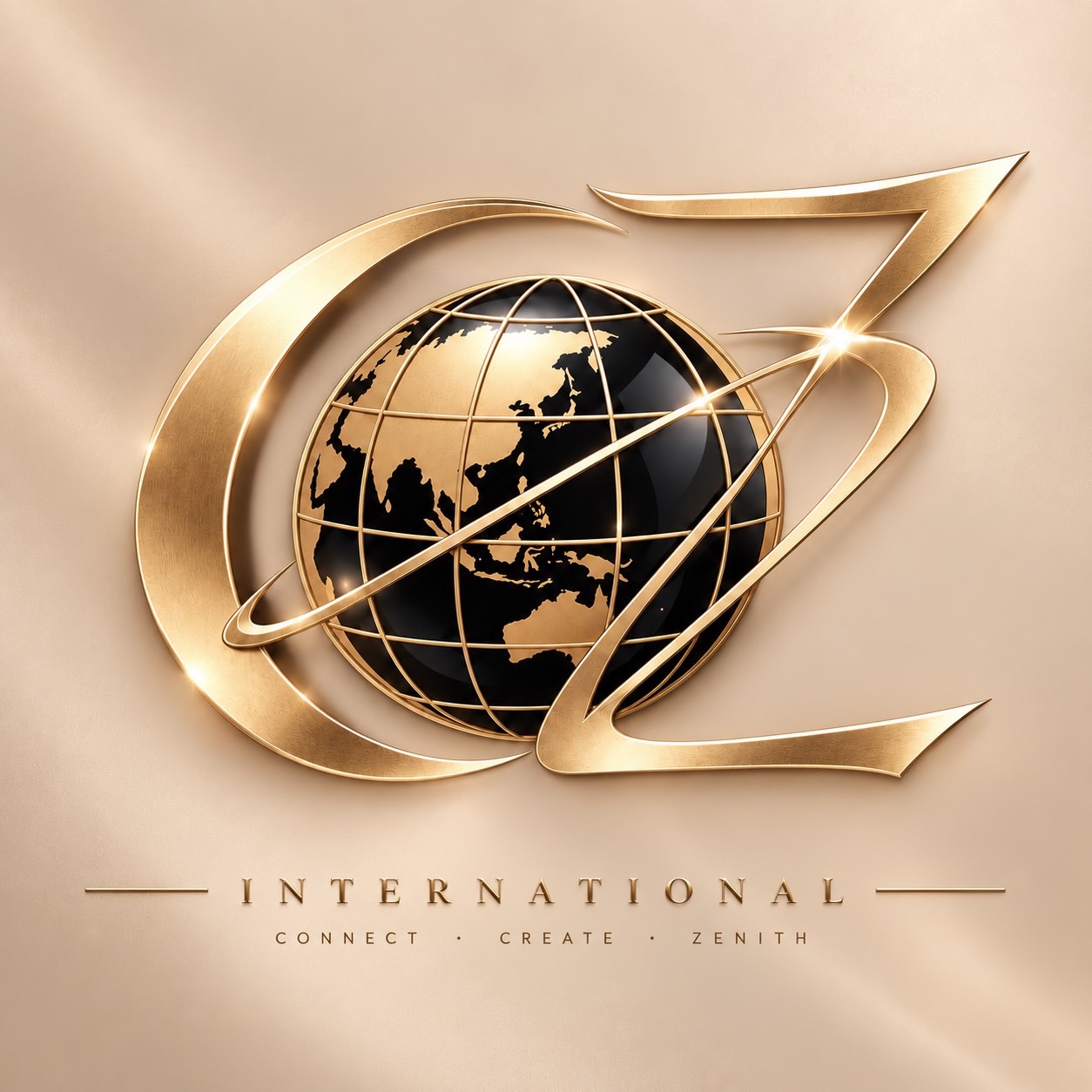 橙築國際 CZ 地球標誌